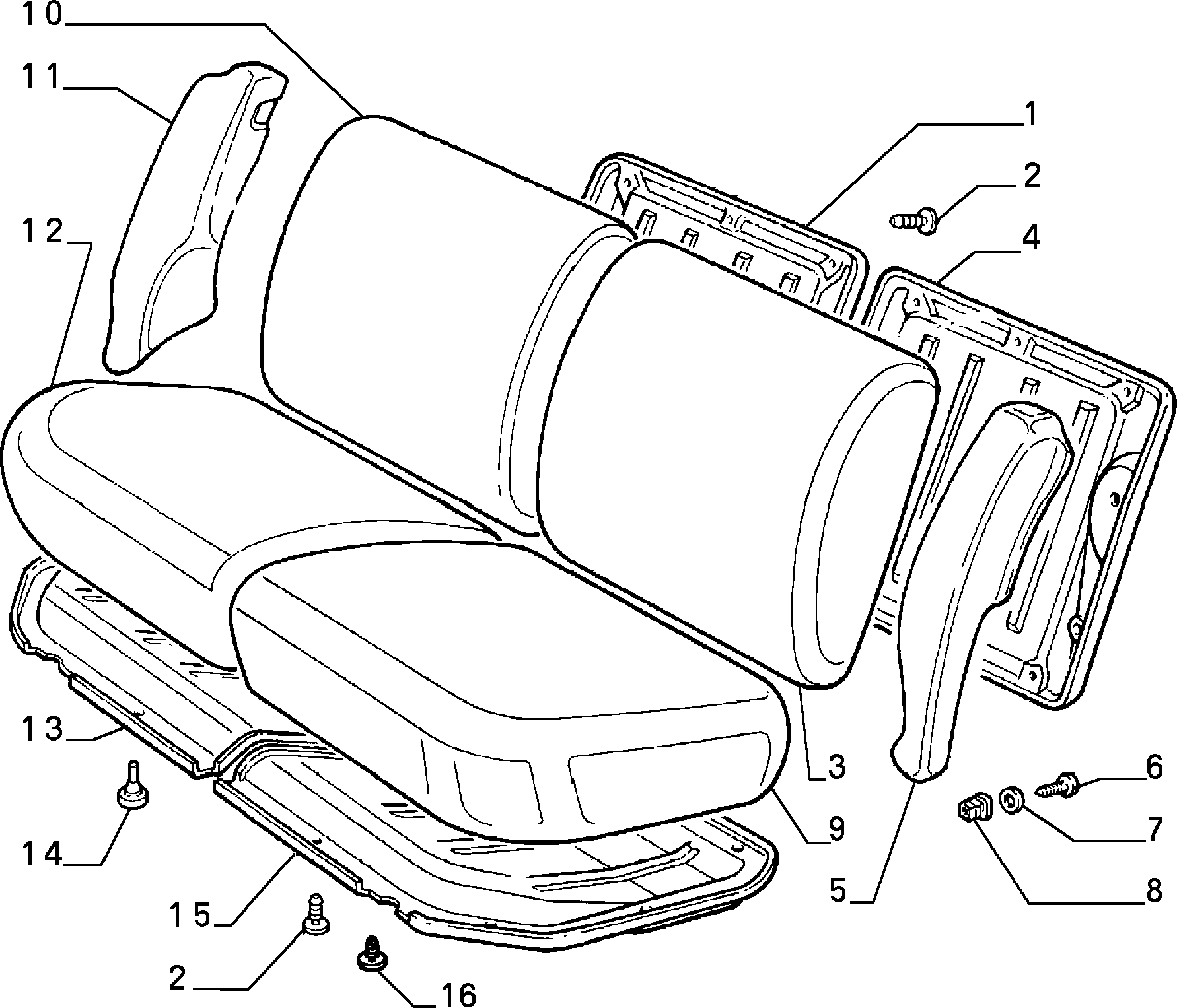 70613/01 REAR SEAT