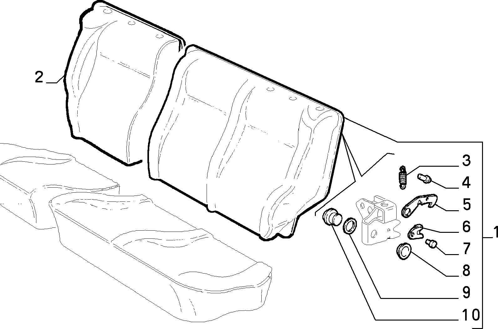 70613/01 REAR SEAT