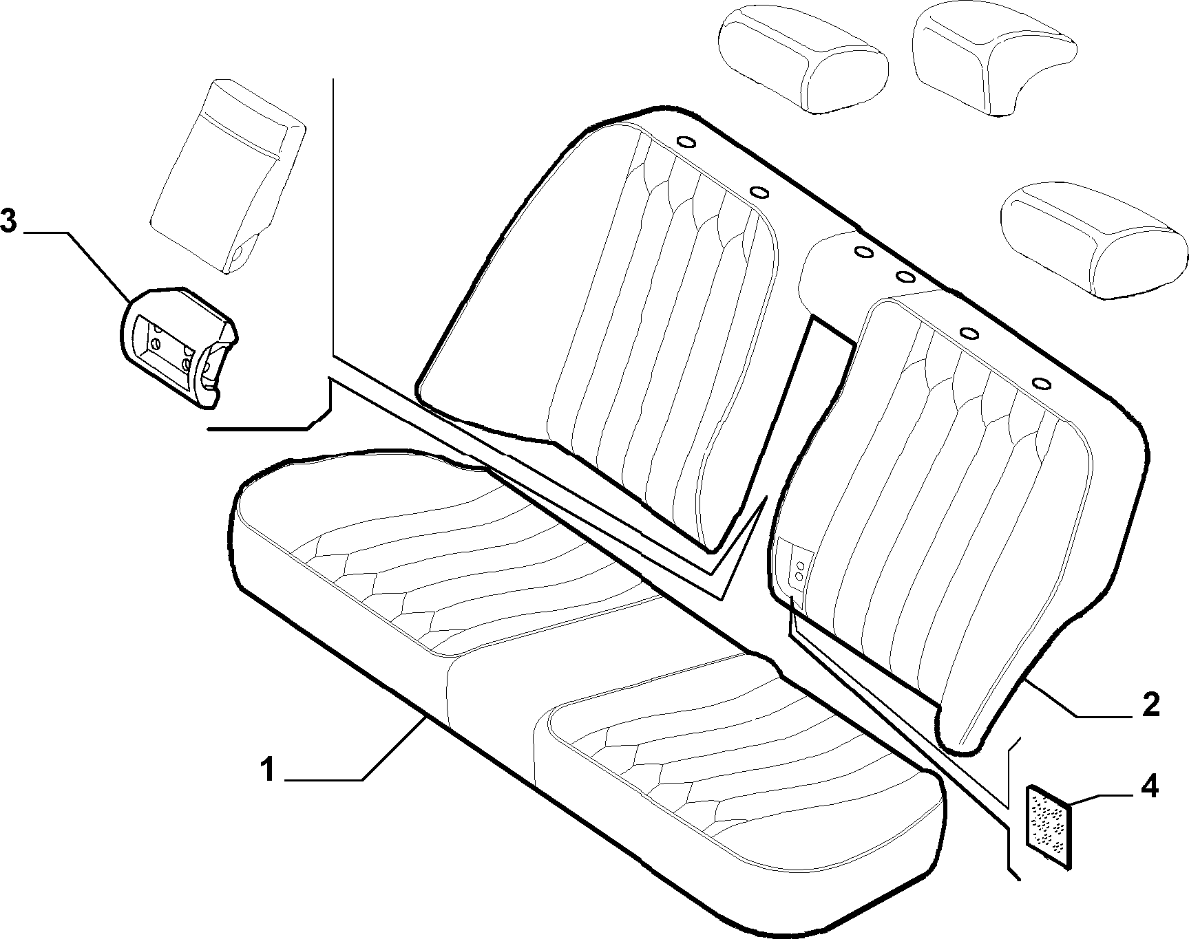 70615/00 REAR SEAT LINING 