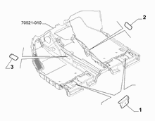 70521-030 PASSENGER COMPARTMENT MAT FASTENERS AND ACCESSORIES