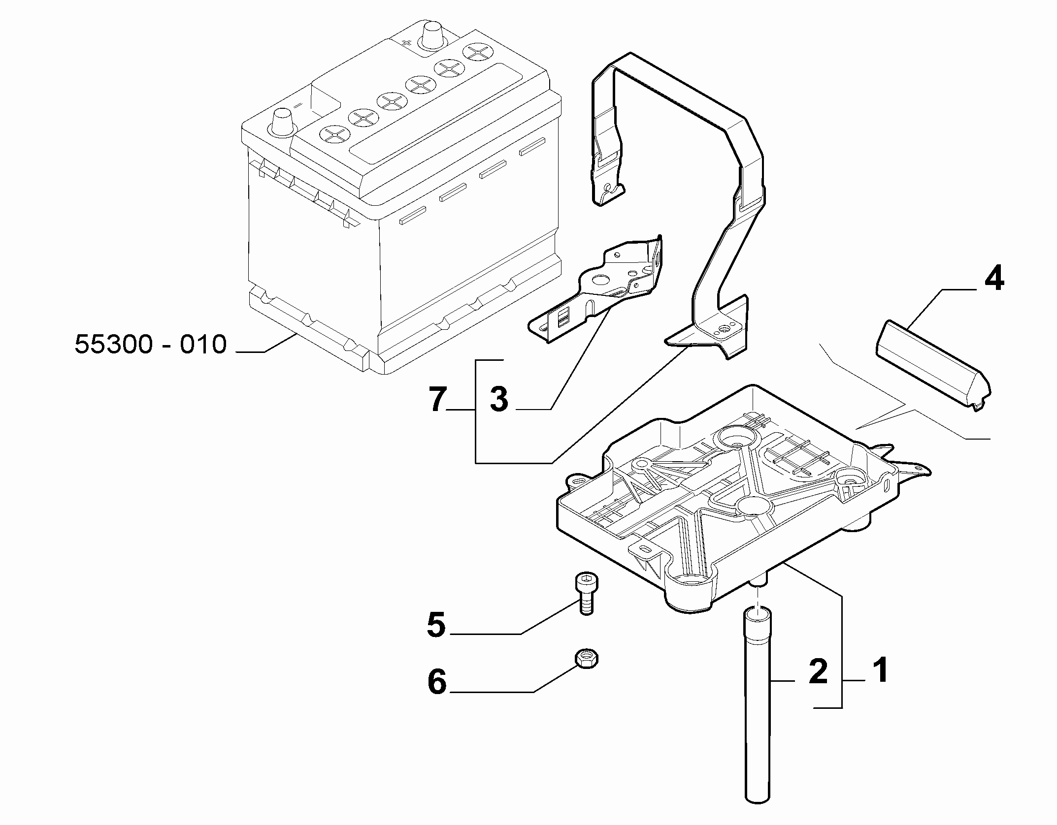 55300-030 BATTERY SUPPORT