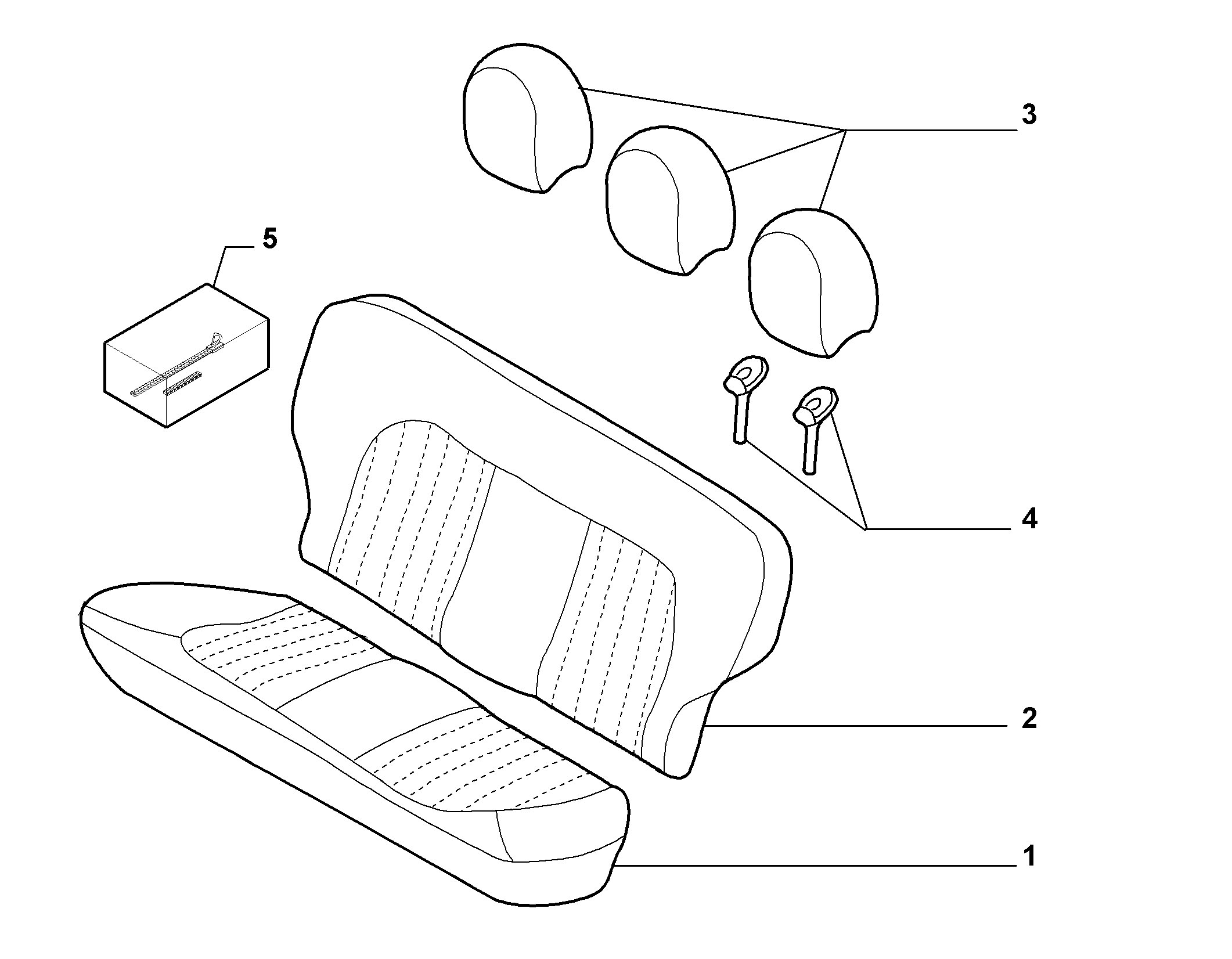 70615/13 REAR SEAT LINING