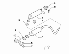 10258-030 REAR AND CENTRAL PIPES