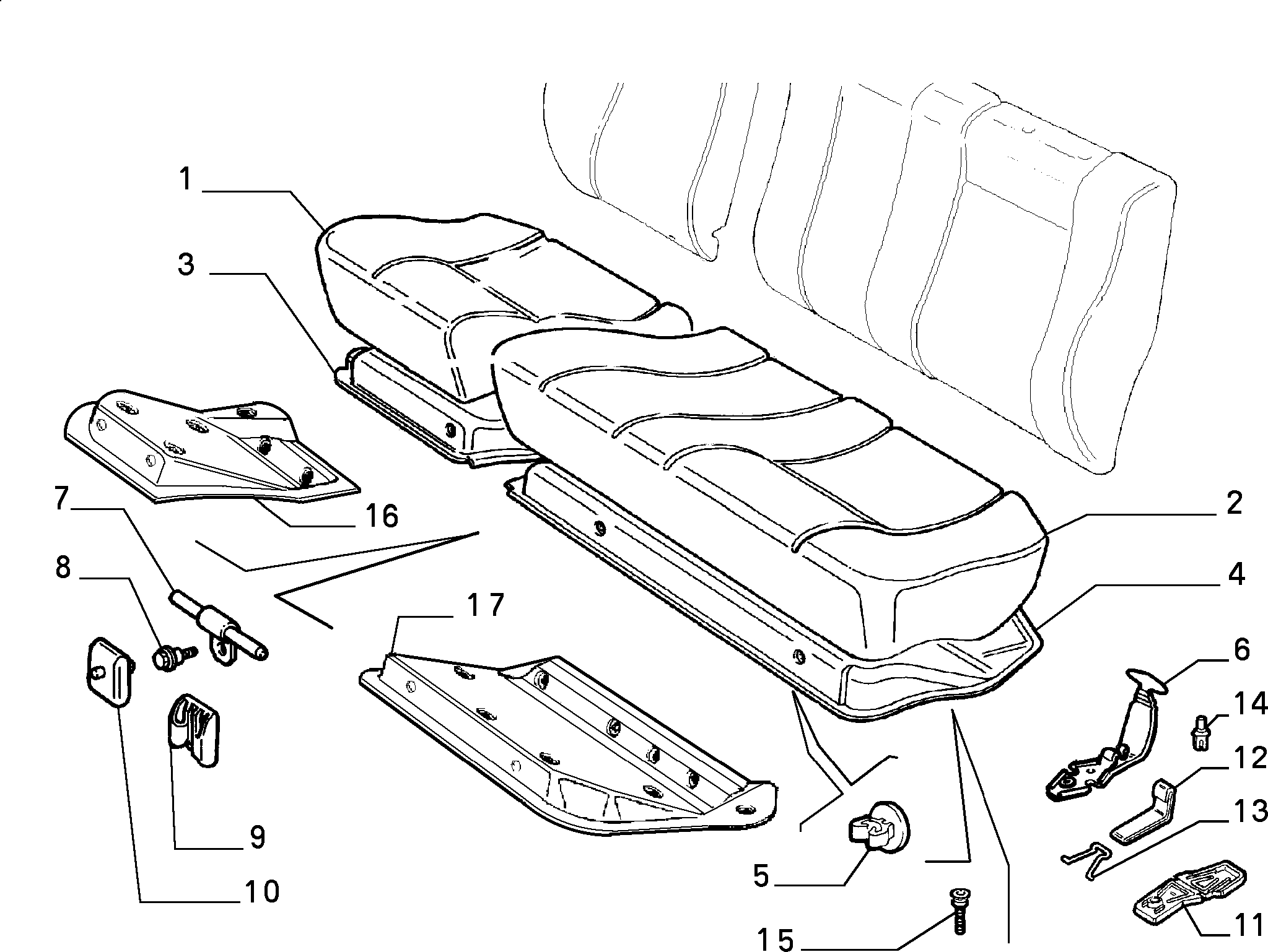 70613/01 REAR SEAT