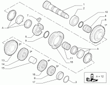21215-030 SECONDARY SHAFT AND GEAR LEAD