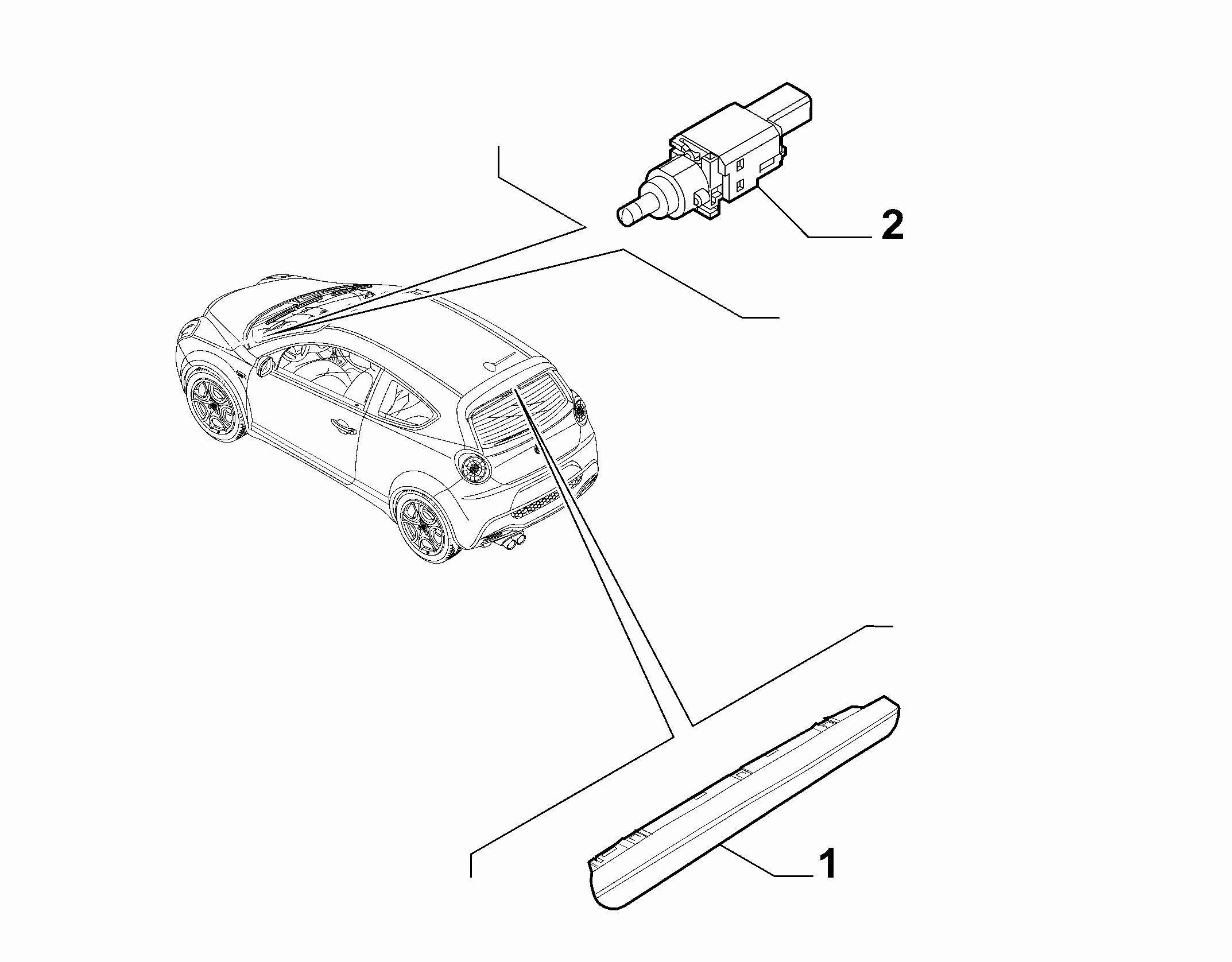 55501-020 REAR WINDOW STOP LIGHT AND SWITCH
