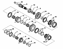 21215-032 LOWER SECONDARY SHAFT AND GEAR LEAD