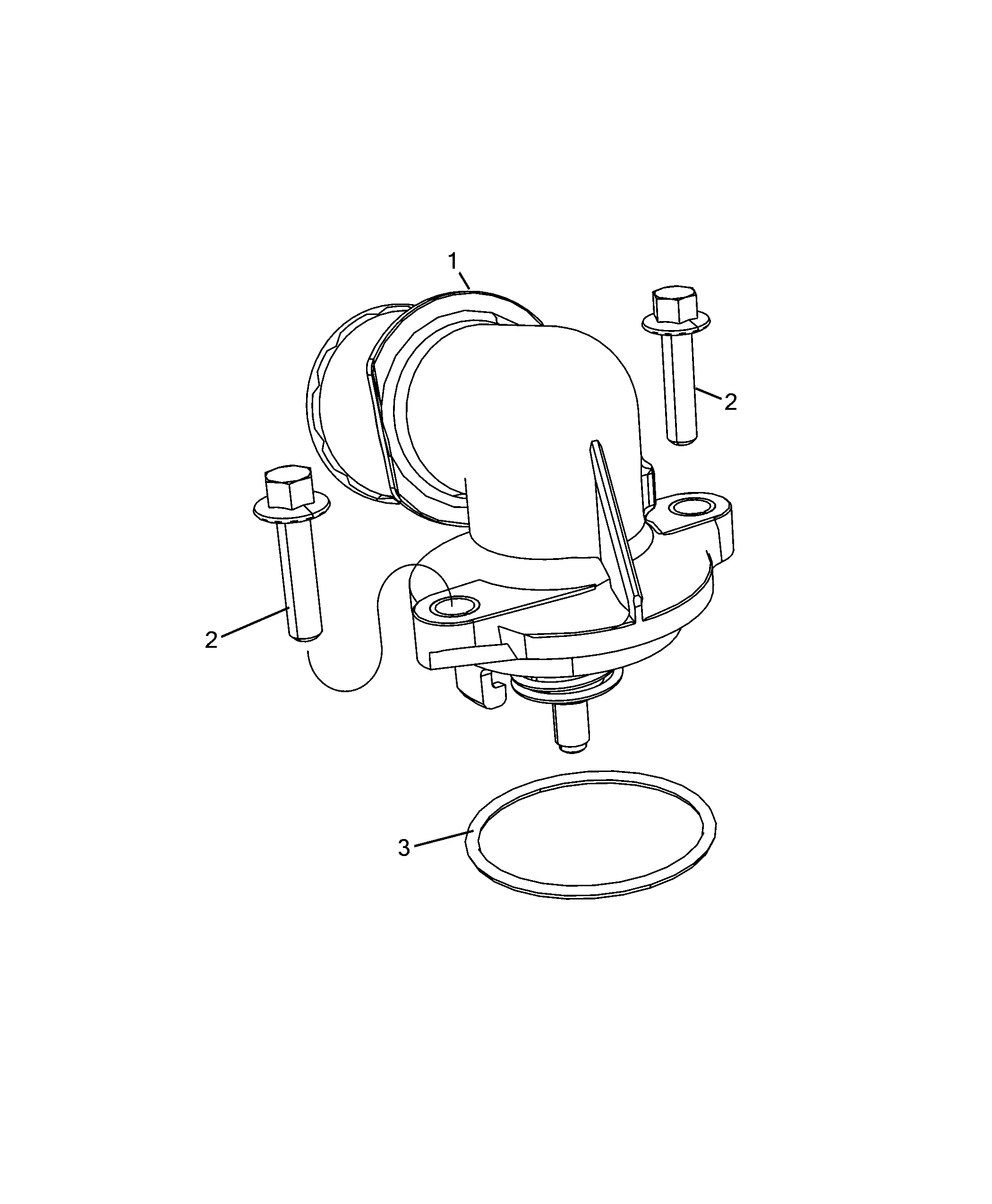 10402-020 THERMOSTAT AND WATER PIPES