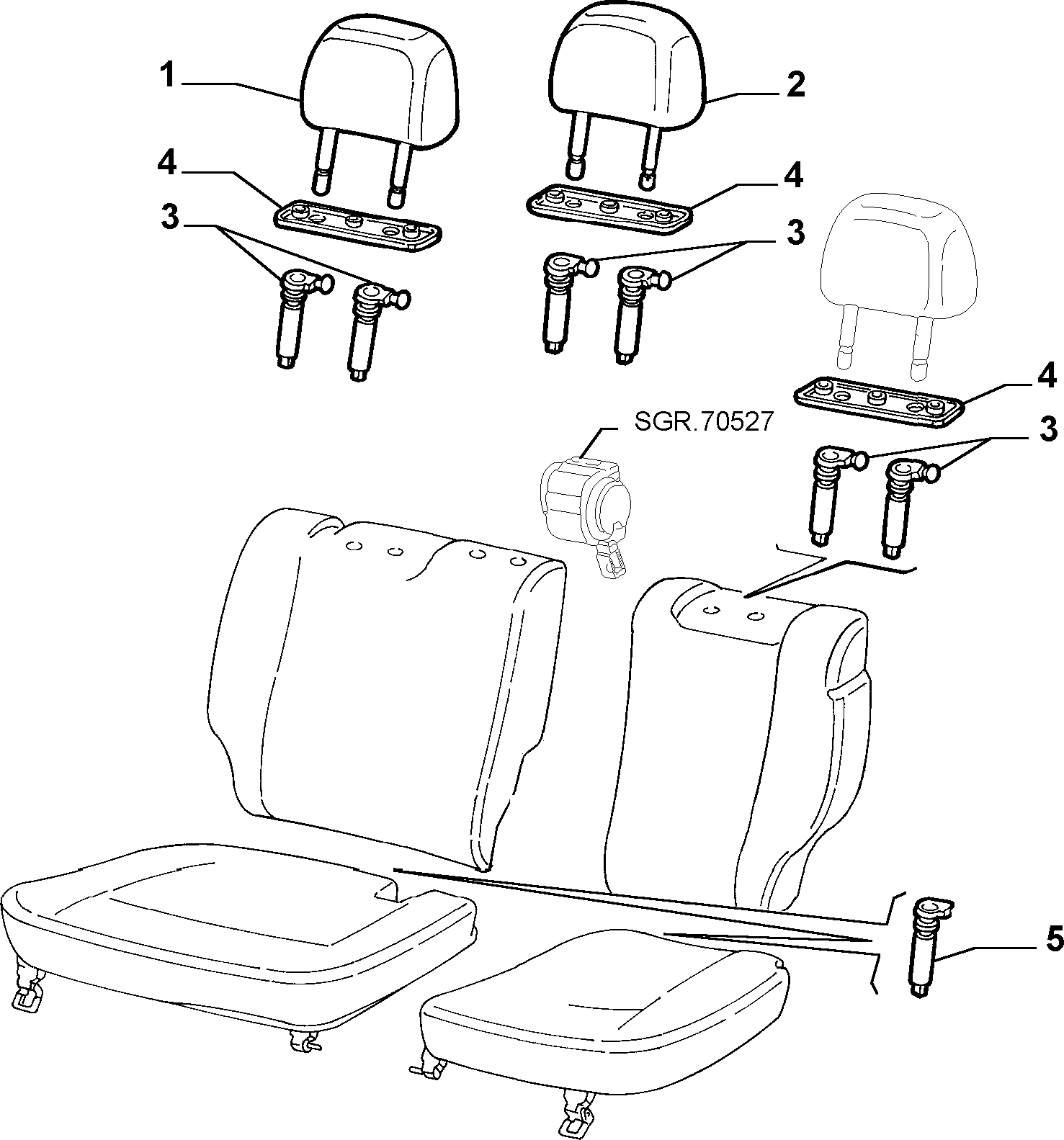 70613/00 REAR SEAT 