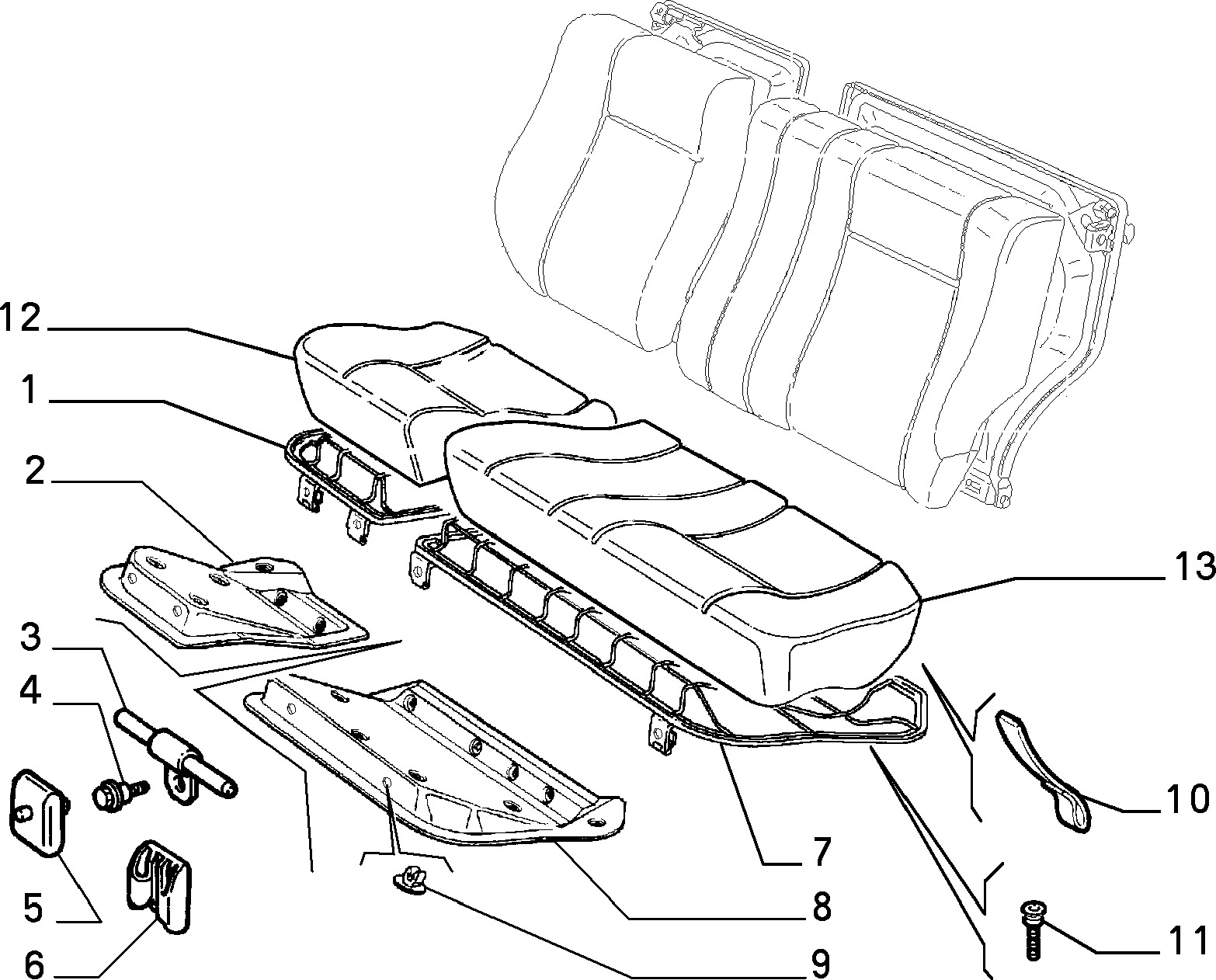 70613/02 REAR SEAT