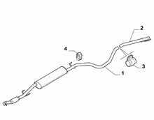 10258-030 REAR AND CENTRAL PIPES