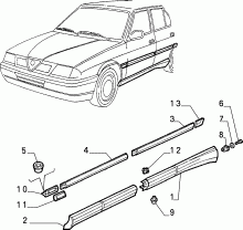 70712/00 НАРУЖНЫЕ НАКЛАДКИ И УПЛОТНИТЕЛИ