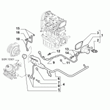 10402-020 THERMOSTAT AND WATER PIPES