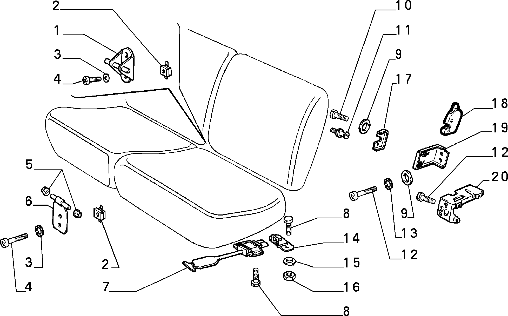 70613/01 REAR SEAT