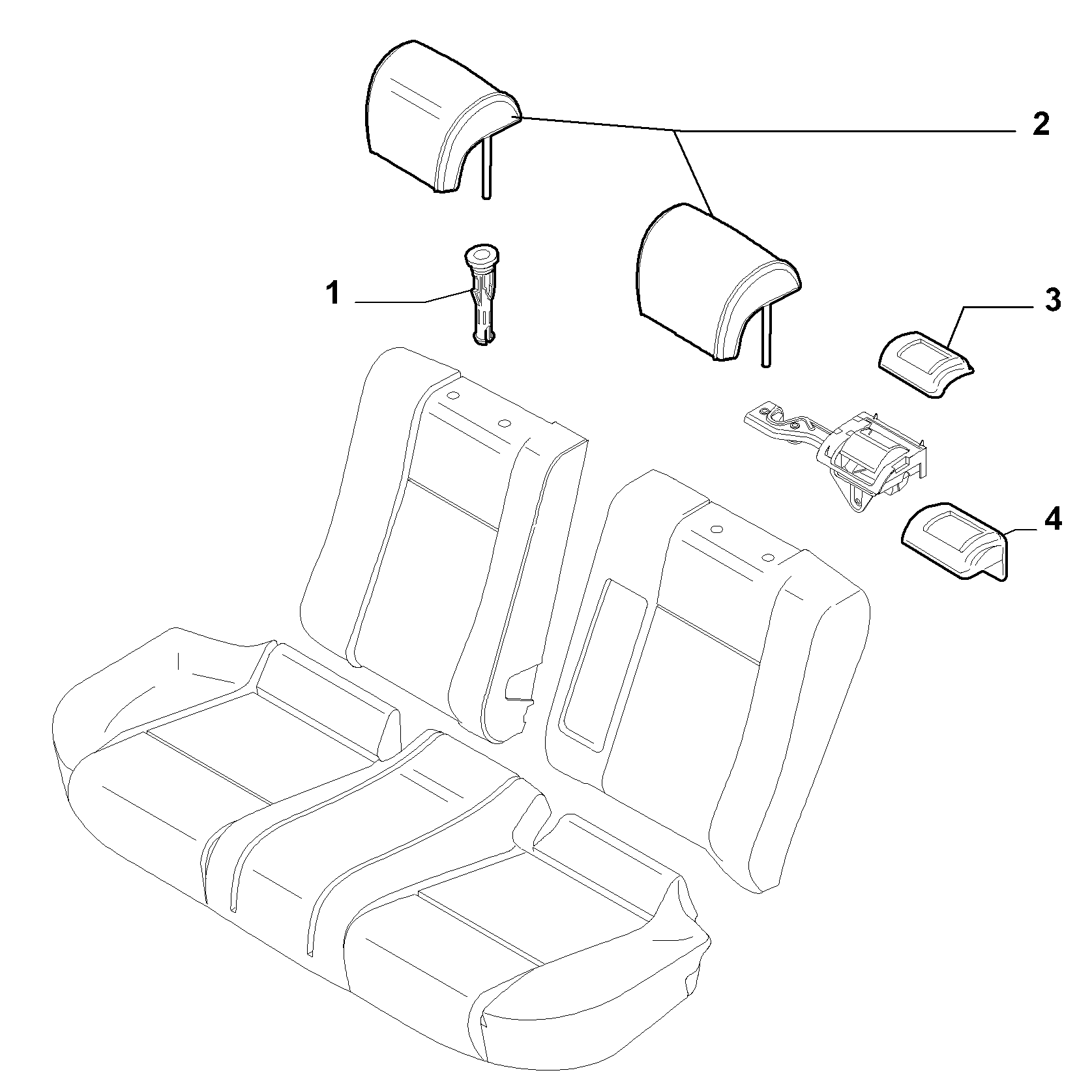 70613/00 REAR SEAT 