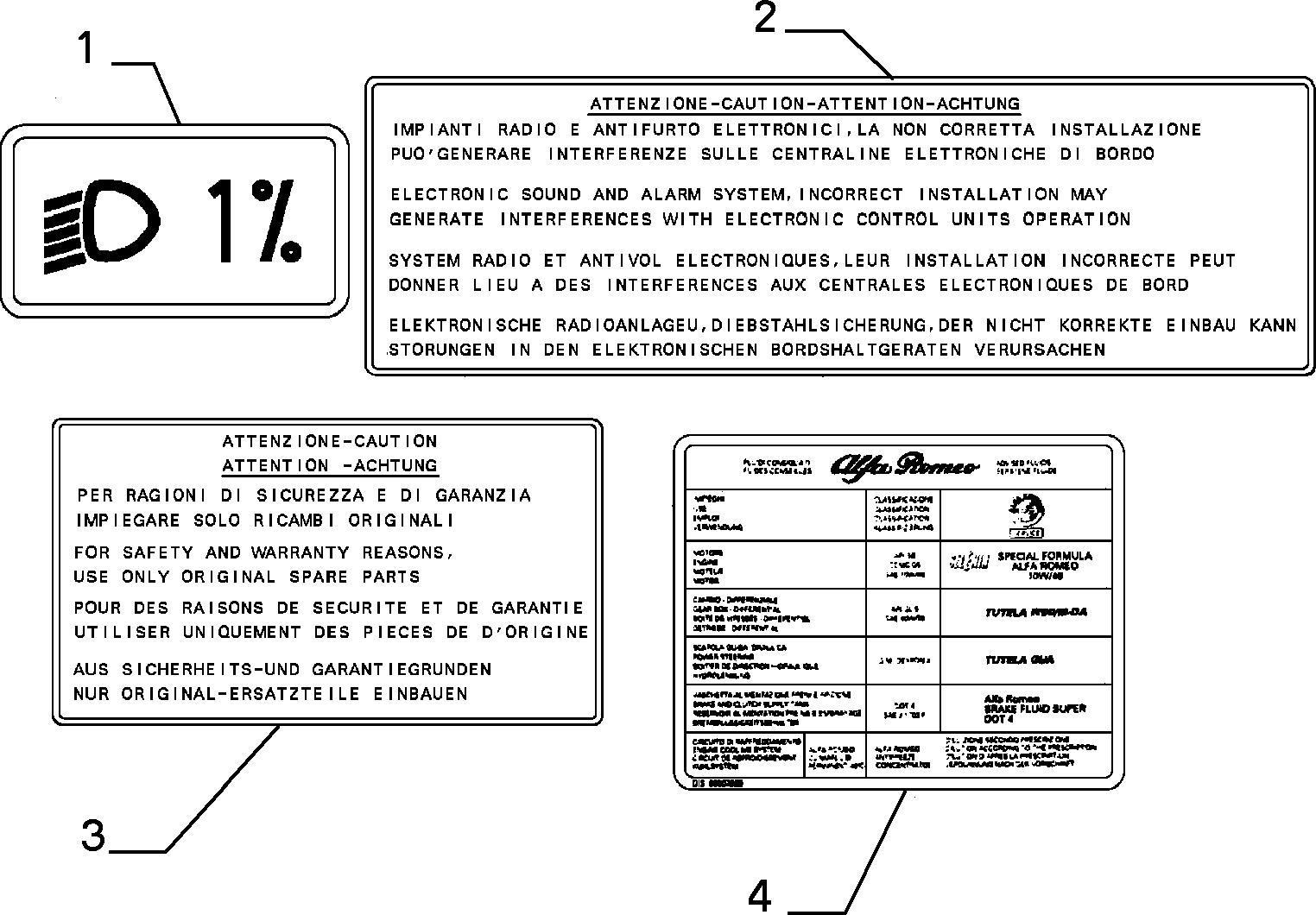 70750/00 ПРЕДУПР. ТАБЛИЧКИ И ИНСТРУКЦИИ 