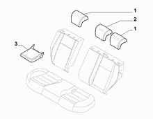 70615-020 REAR SEAT HEAD REST