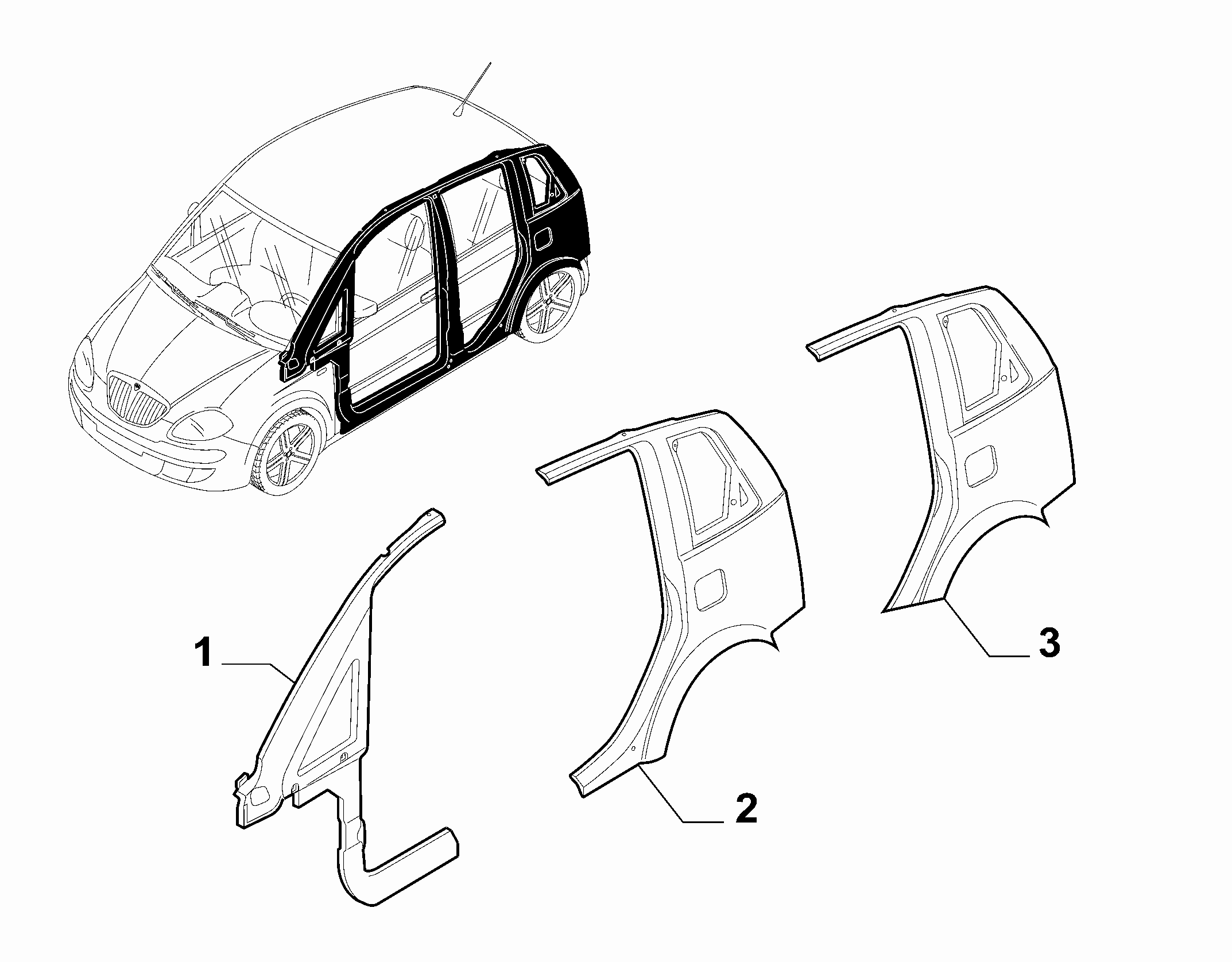 70019-020 REAR AND FRONT BEVELED SIDE FRAME