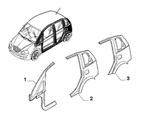 70019-020 REAR AND FRONT BEVELED SIDE FRAME