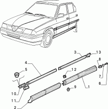 70712/01 НАРУЖНЫЕ НАКЛАДКИ И УПЛОТНИТЕЛИ
