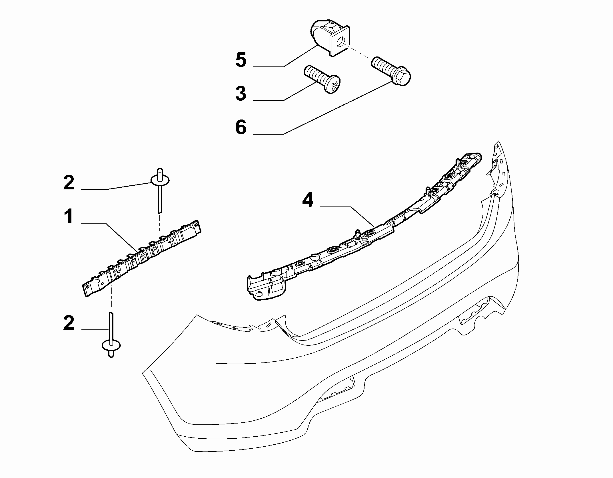 70727-020 REAR BUMPER CLAMPS