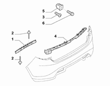 70727-020 REAR BUMPER CLAMPS