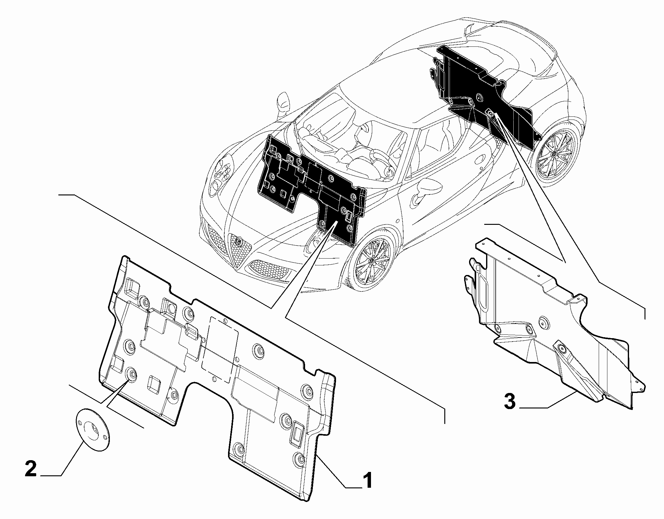 70522-010 BONNET AND ENGINE PADDING AND INSULATION