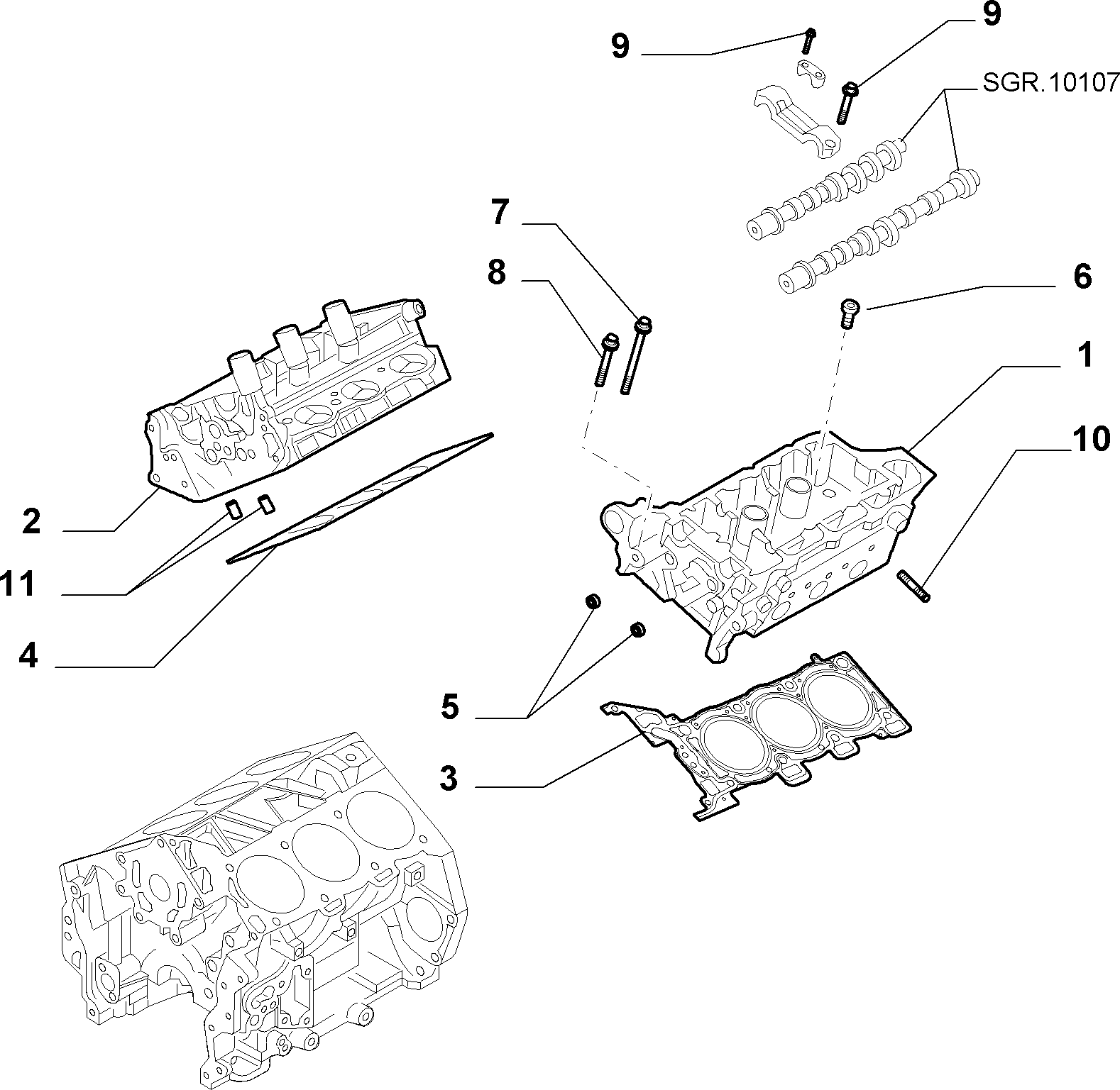 10101-040 UPPER CYLINDER HEADS