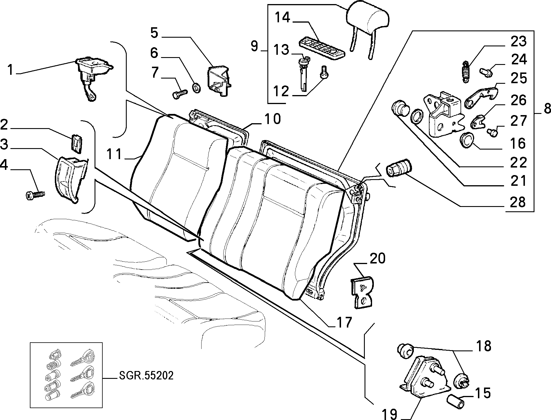 70613/03 REAR SEAT