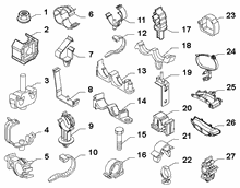 55527-010 CABLE SET FIXINGS