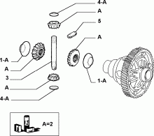 21220-020 CROWN WHEEL AND HALF CRANKSHAFT