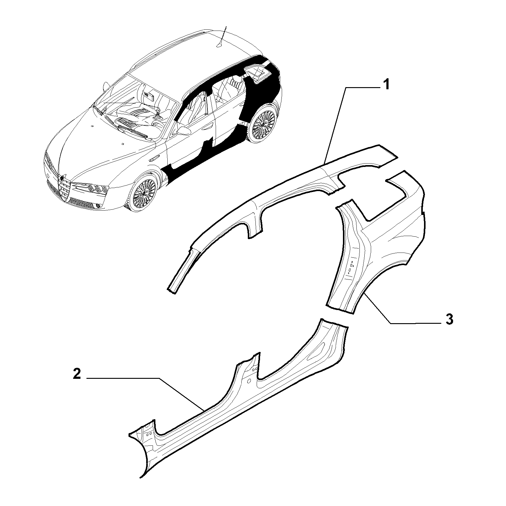 70019-020 REAR AND FRONT BEVELED SIDE FRAME