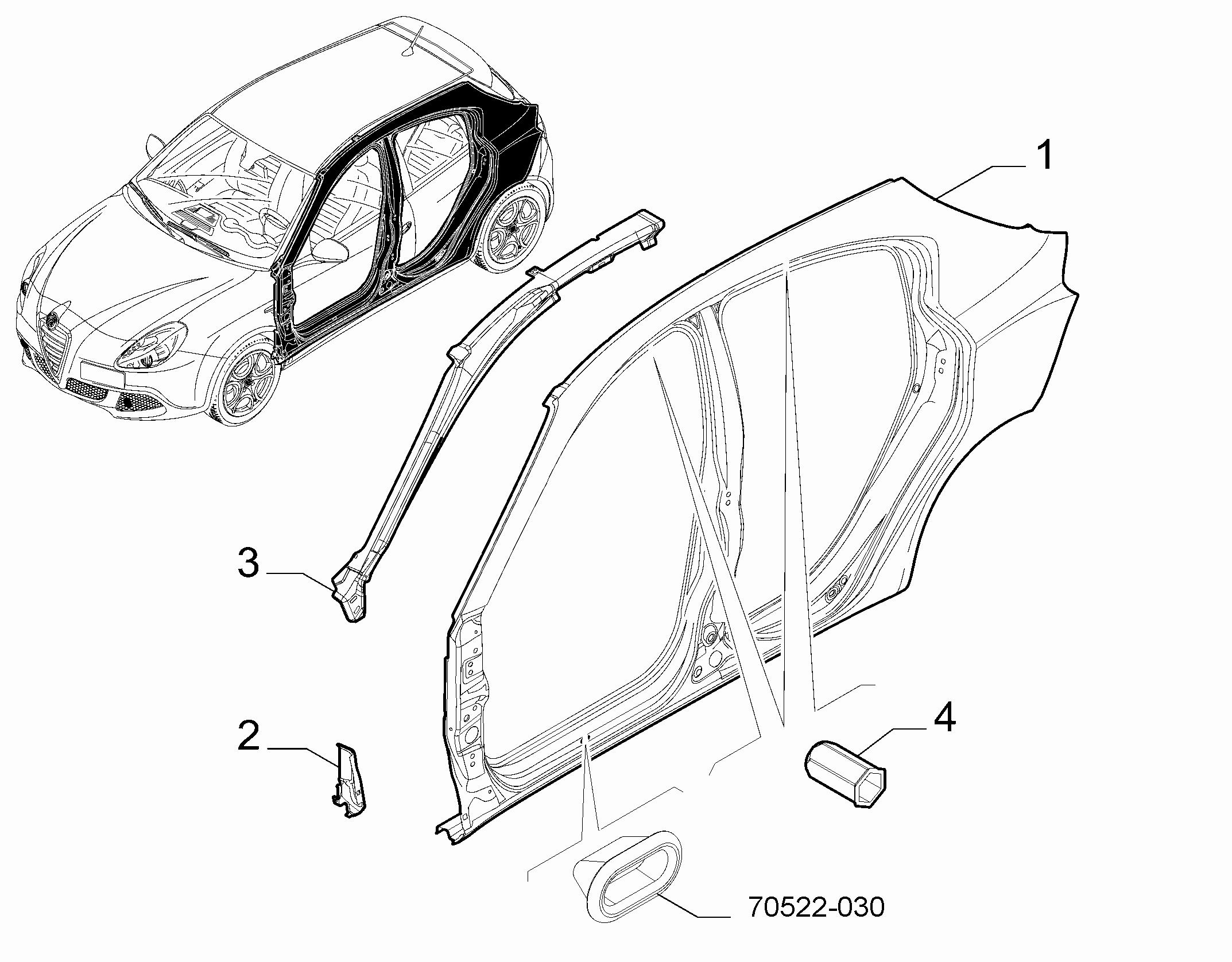 70019-010 EXTERNAL SIDE FRAME