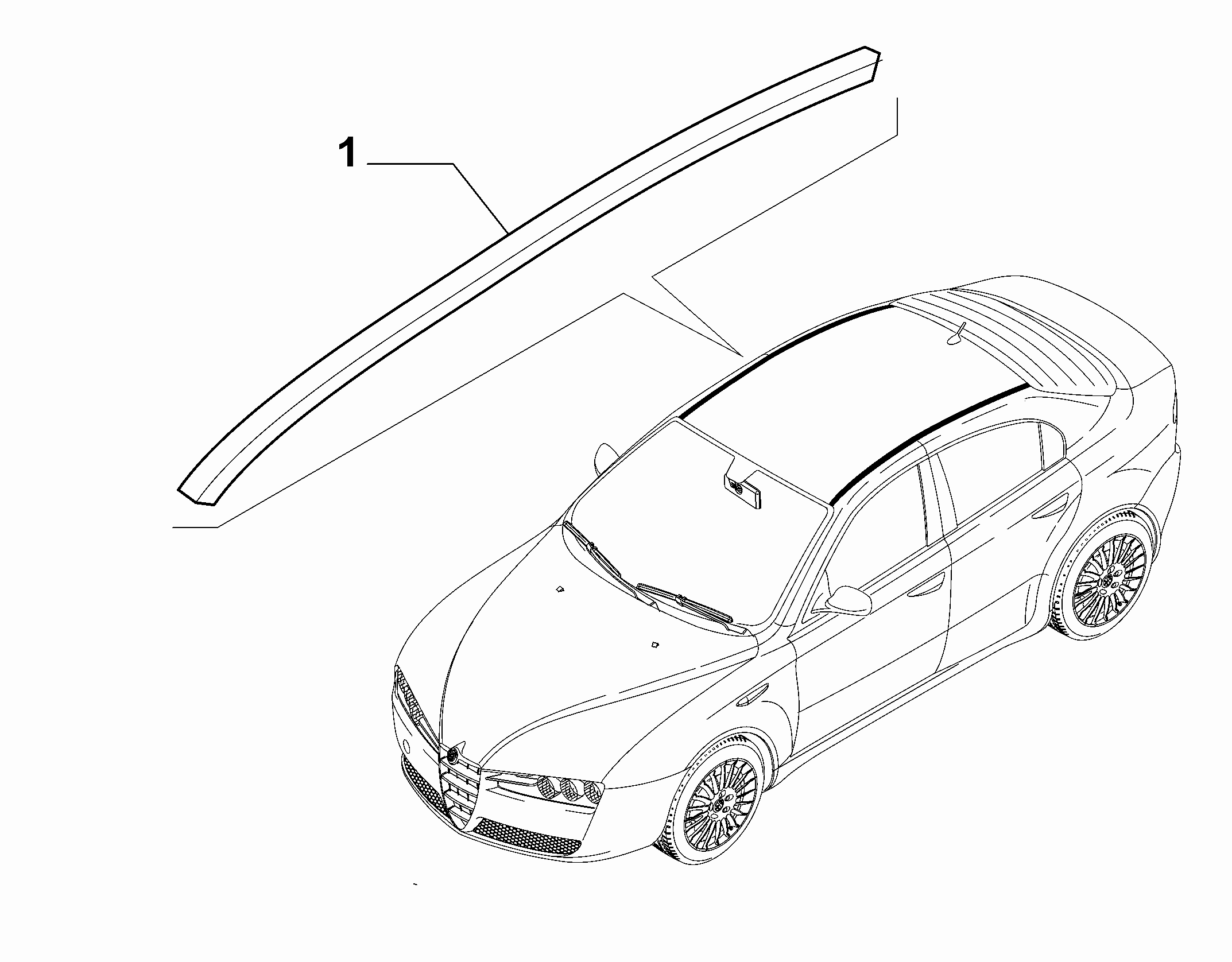 70712-030 OUTER MOULDINGS, ROOF AREA