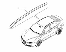 70712-030 OUTER MOULDINGS, ROOF AREA