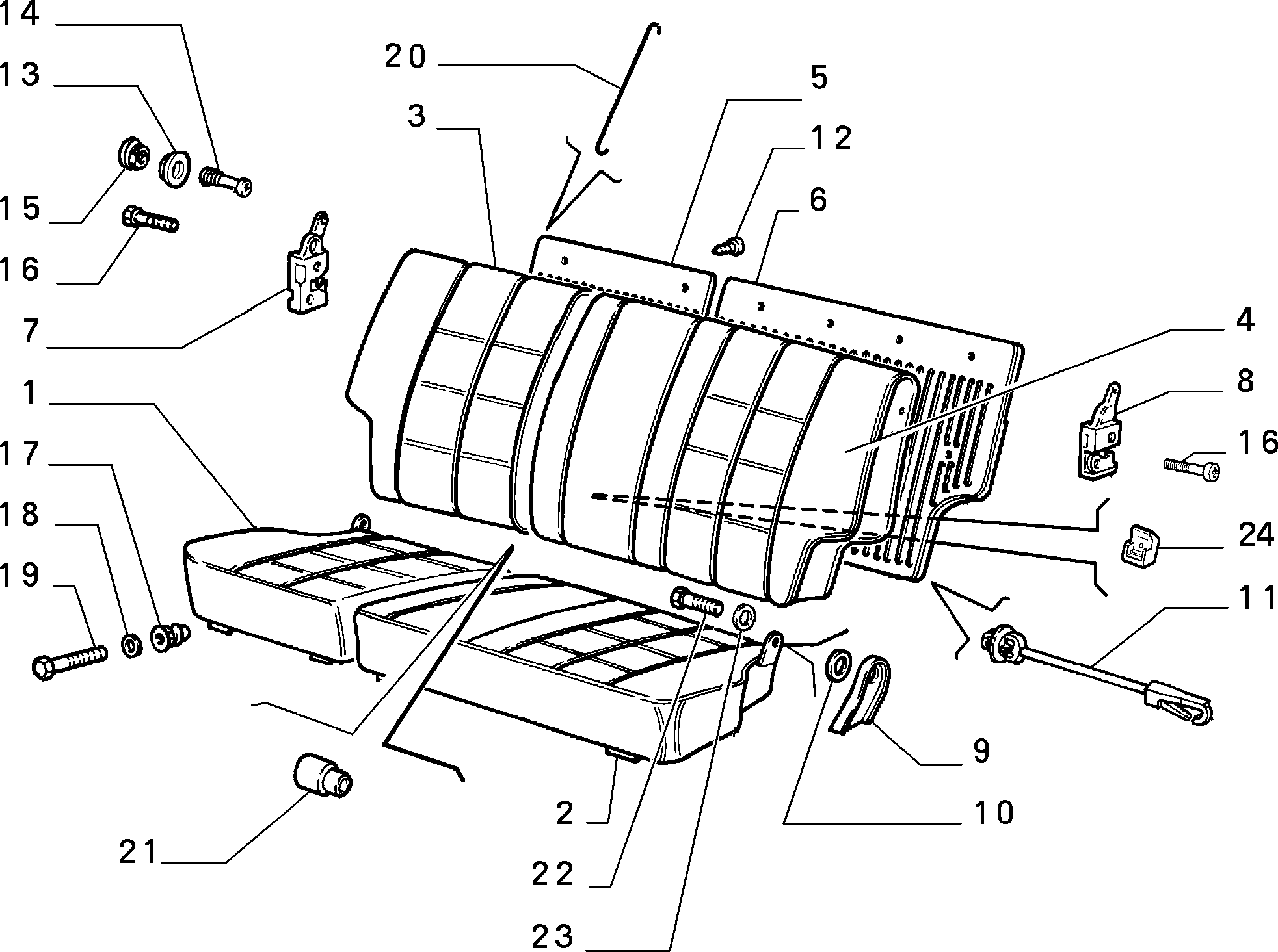 70613/01 REAR SEAT
