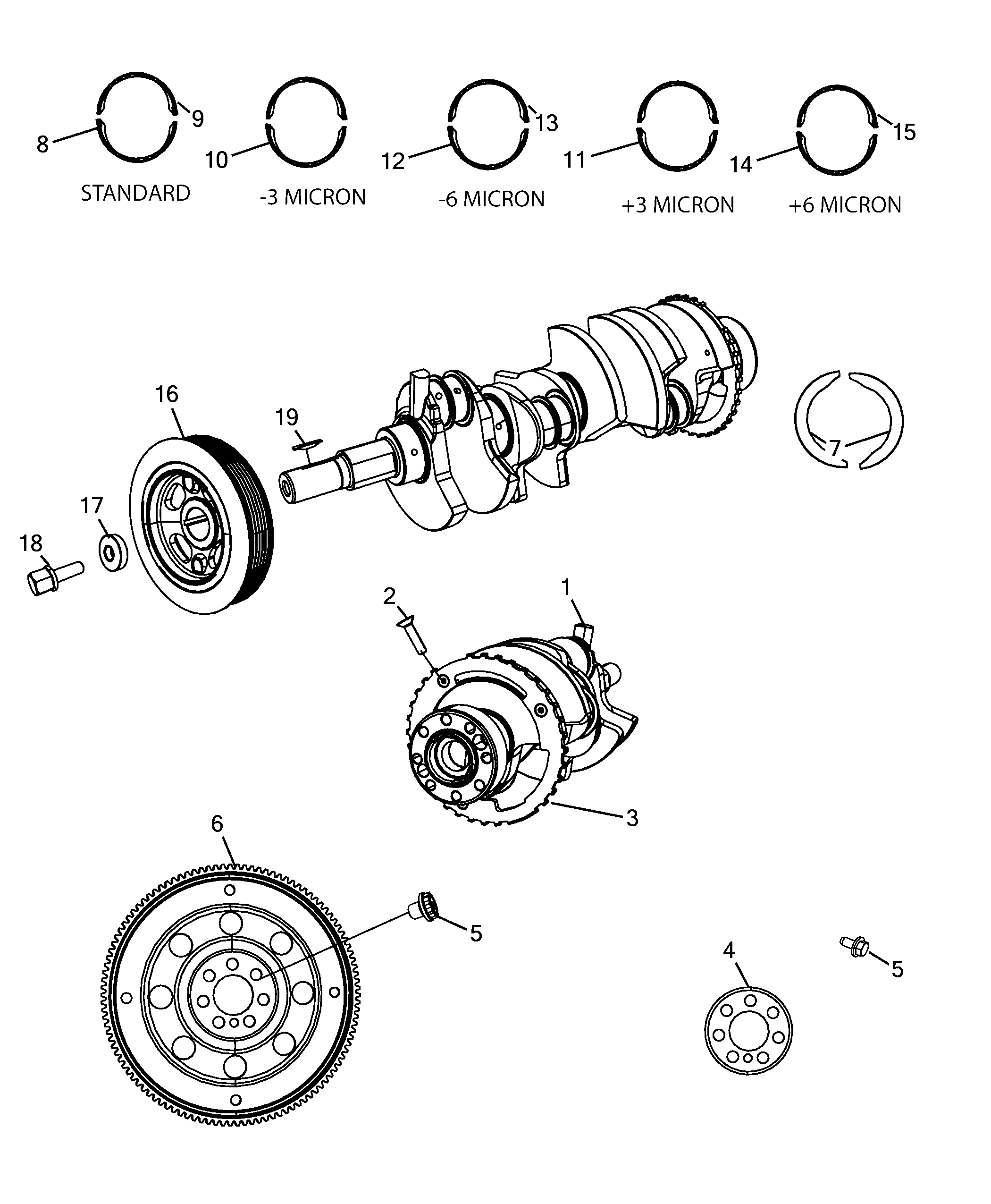 10103-010 ENGINE SHAFT AND HALF BEARING