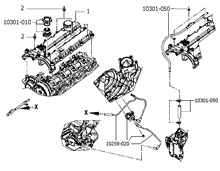 10101-030 CYLINDER HEAD AND GASKET COVERS