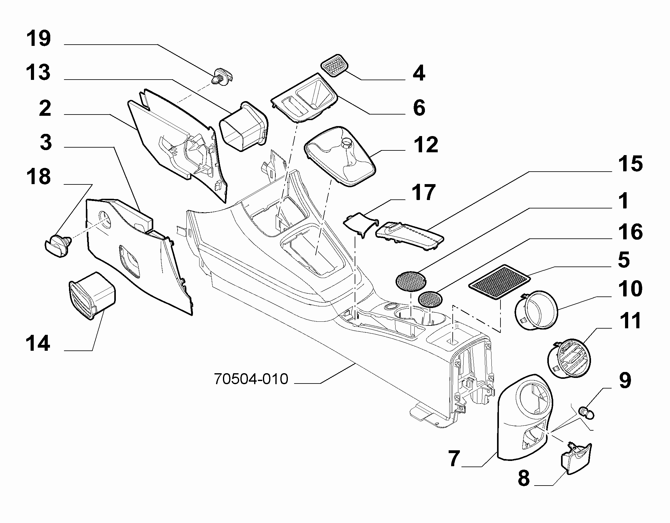 70504-040 COVERS  -  BEZELS - AIR DIFFUSER