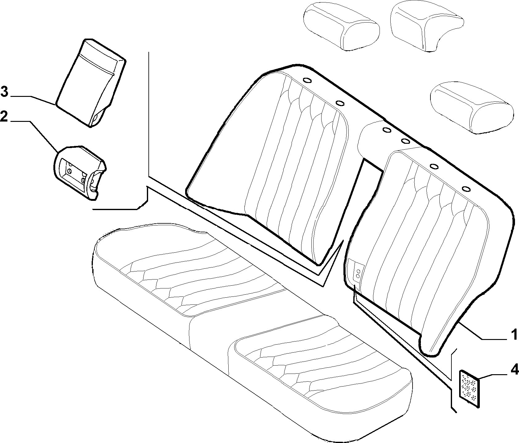 70615/00 REAR SEAT LINING 