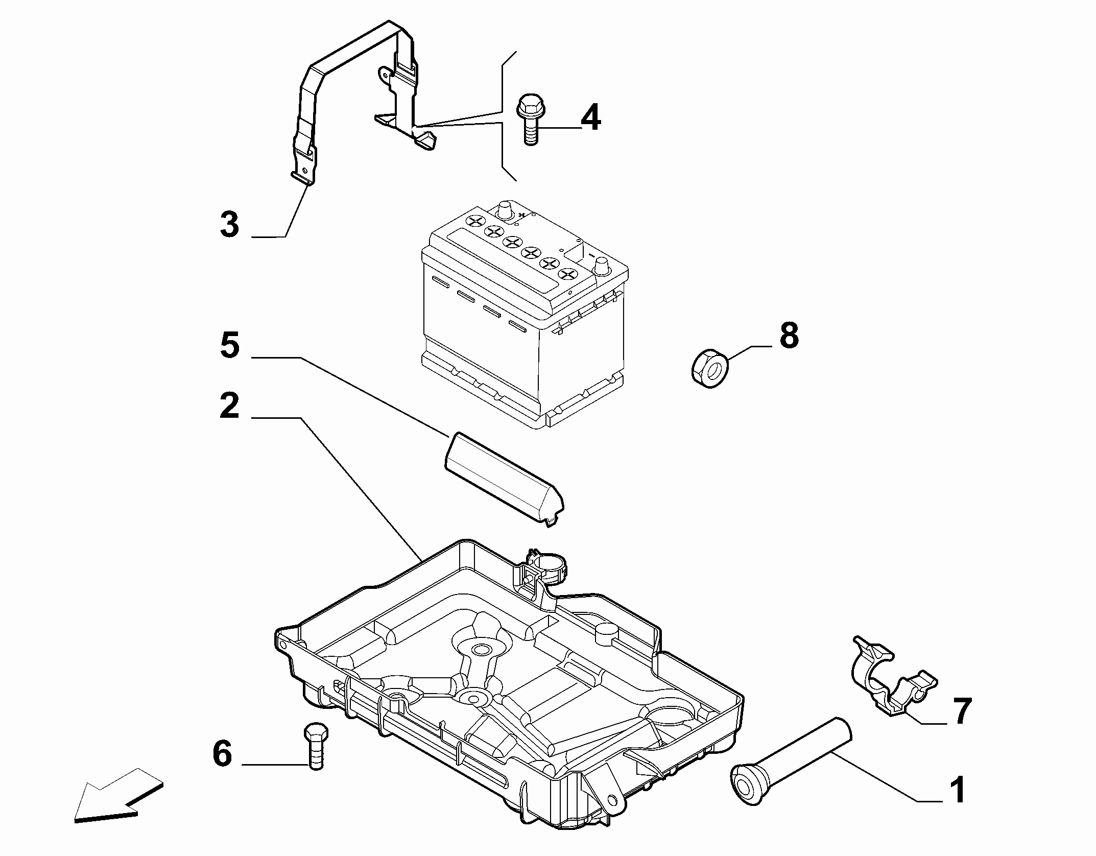 55300-030 BATTERY SUPPORT