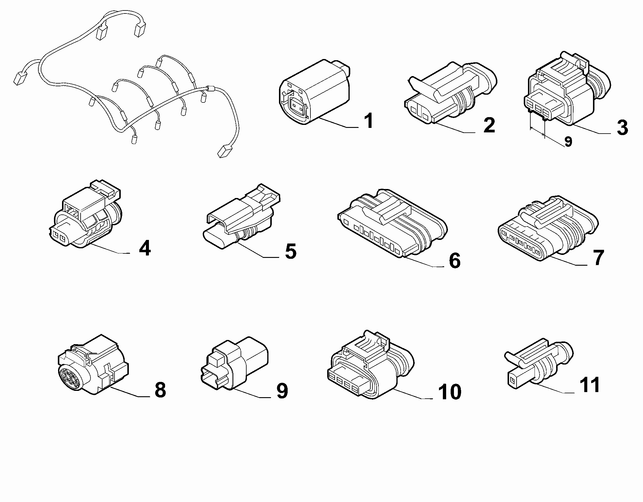 10226-060 ENGINE HARNESS CONNECTORS
