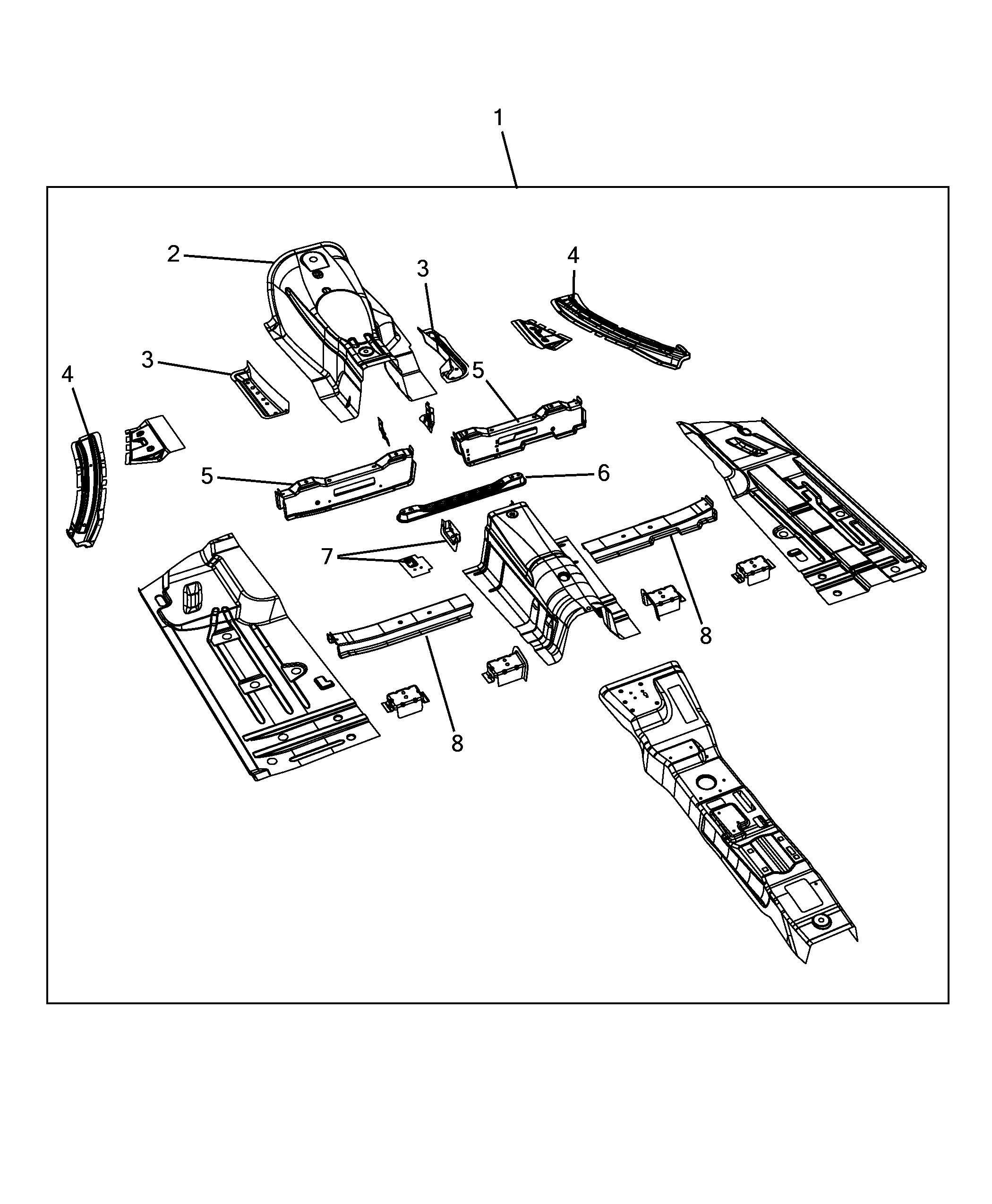 70006-010 CENTRAL FLOOR PANEL