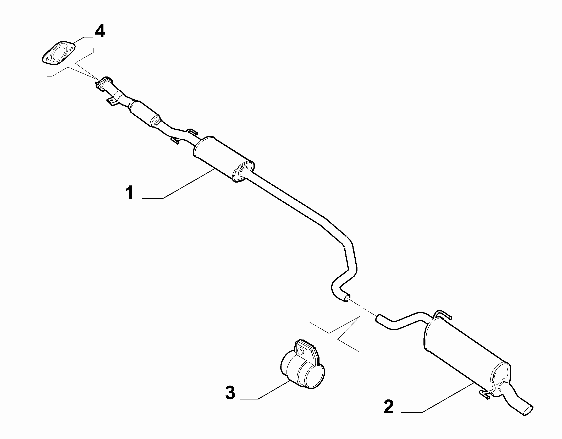 10258-030 REAR AND CENTRAL PIPES