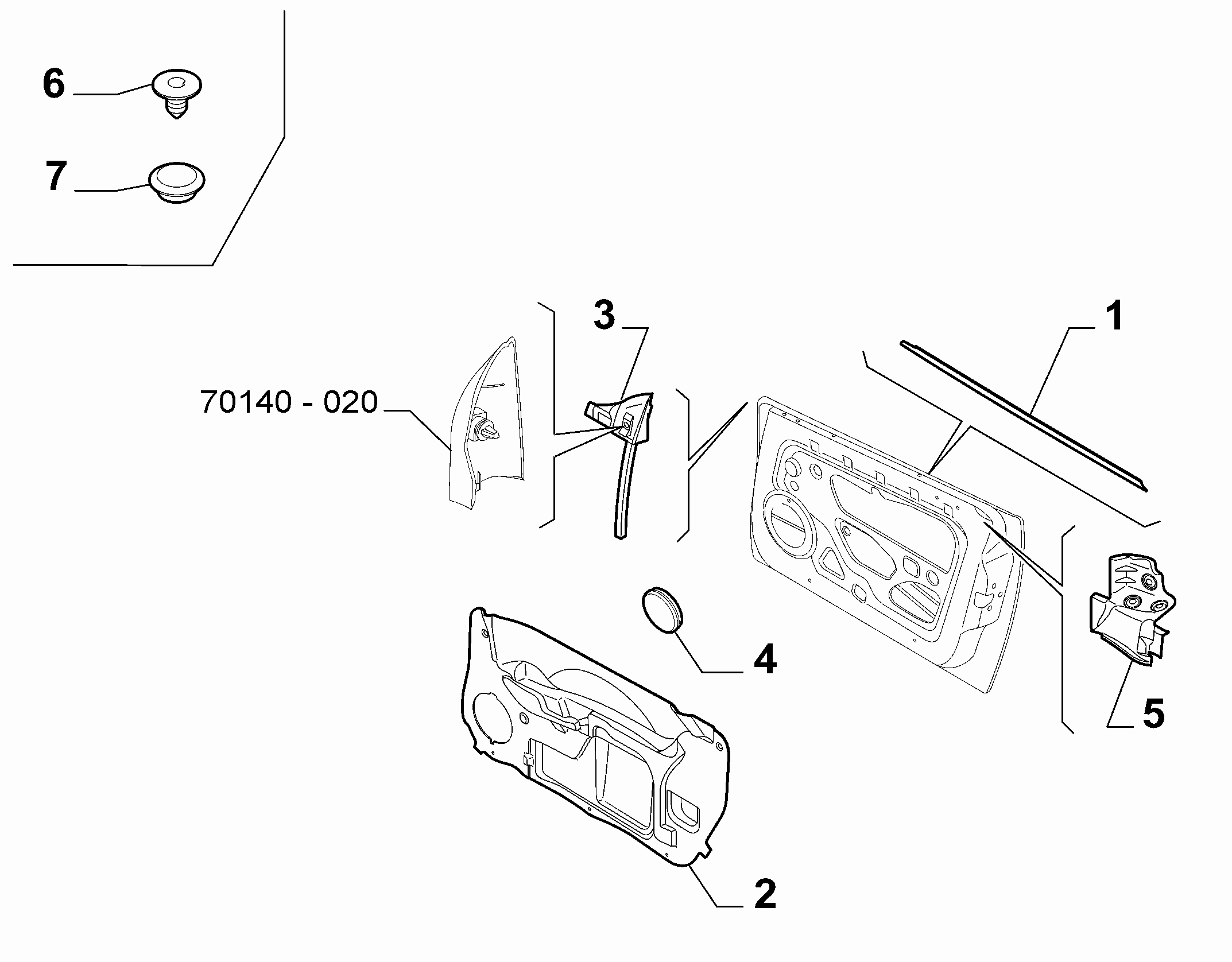 70129-070 FRONT DOOR TRIM