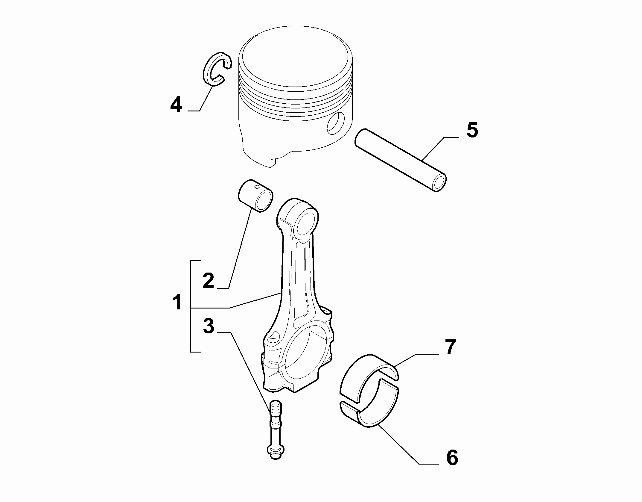 10105-010 COUPLING RODS AND HALF BEARINGS