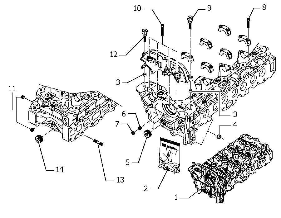 10101-020 CYLINDER HEAD AND GASKETS