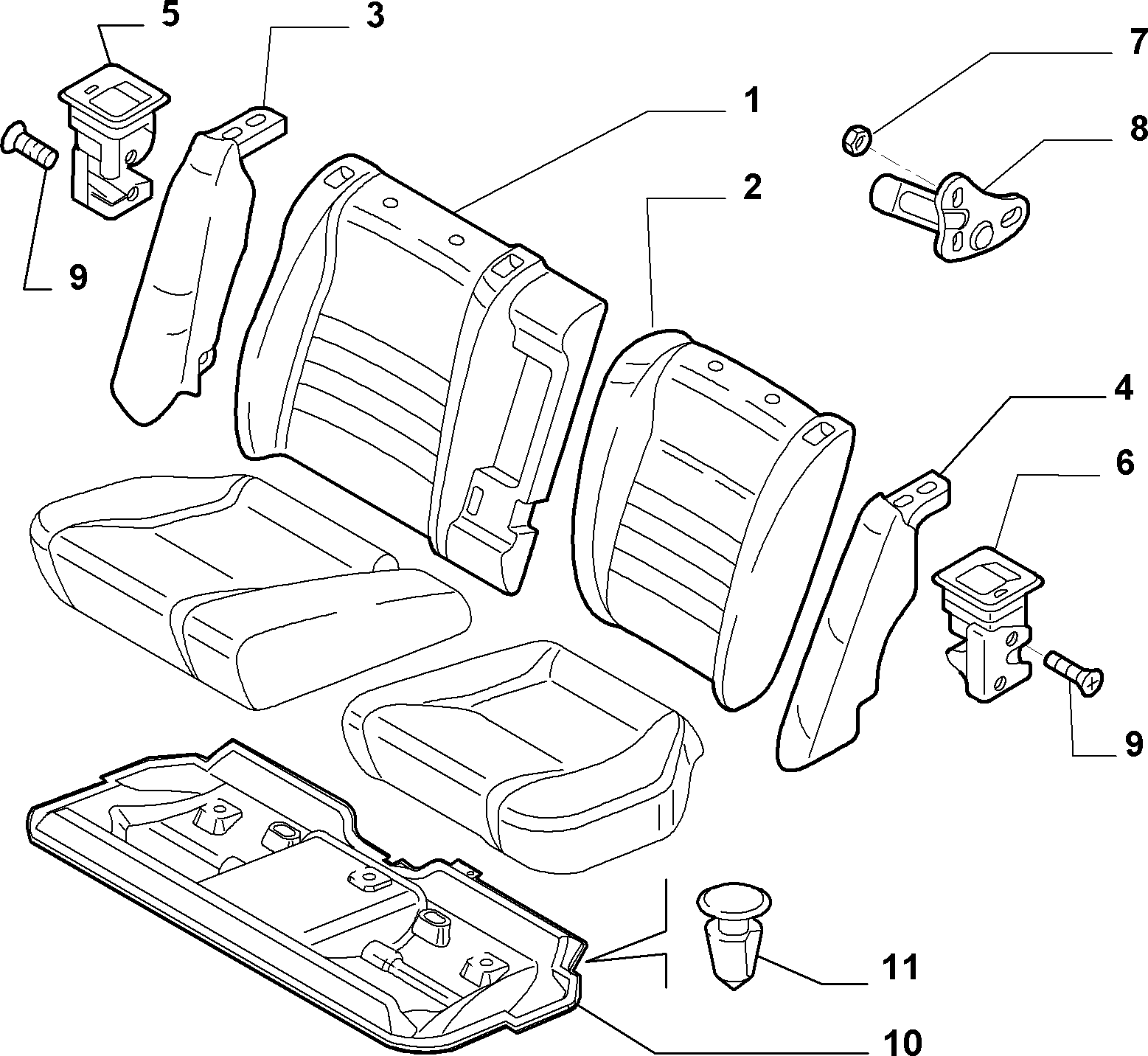 70613/01 REAR SEAT