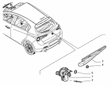 55514-020 REAR WIPERS - ARM, BRUSHES AND MOTOR