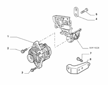 55301-010 ALTERNATOR AND MOUNTING